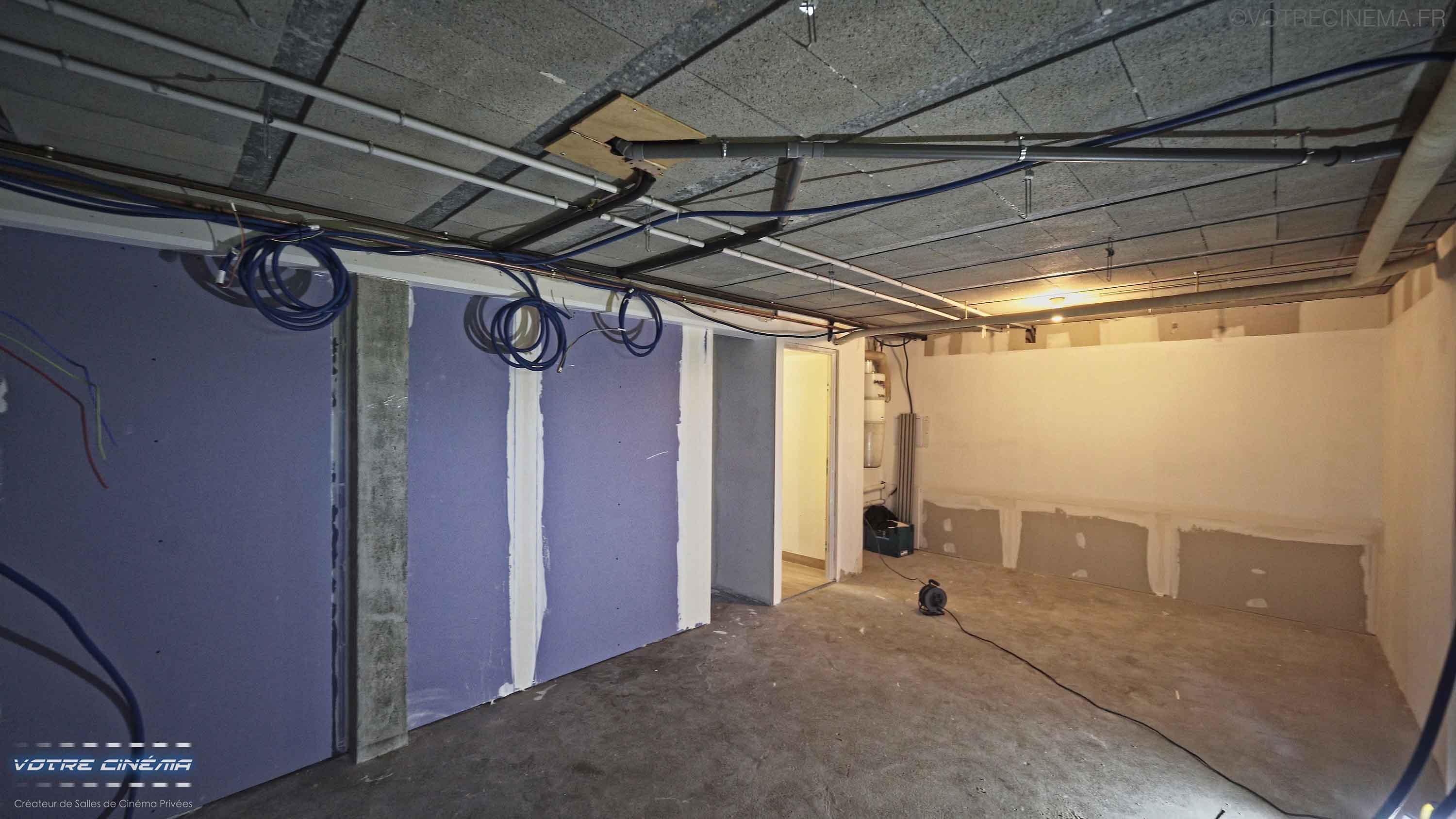 Travaux salle cinéma privée