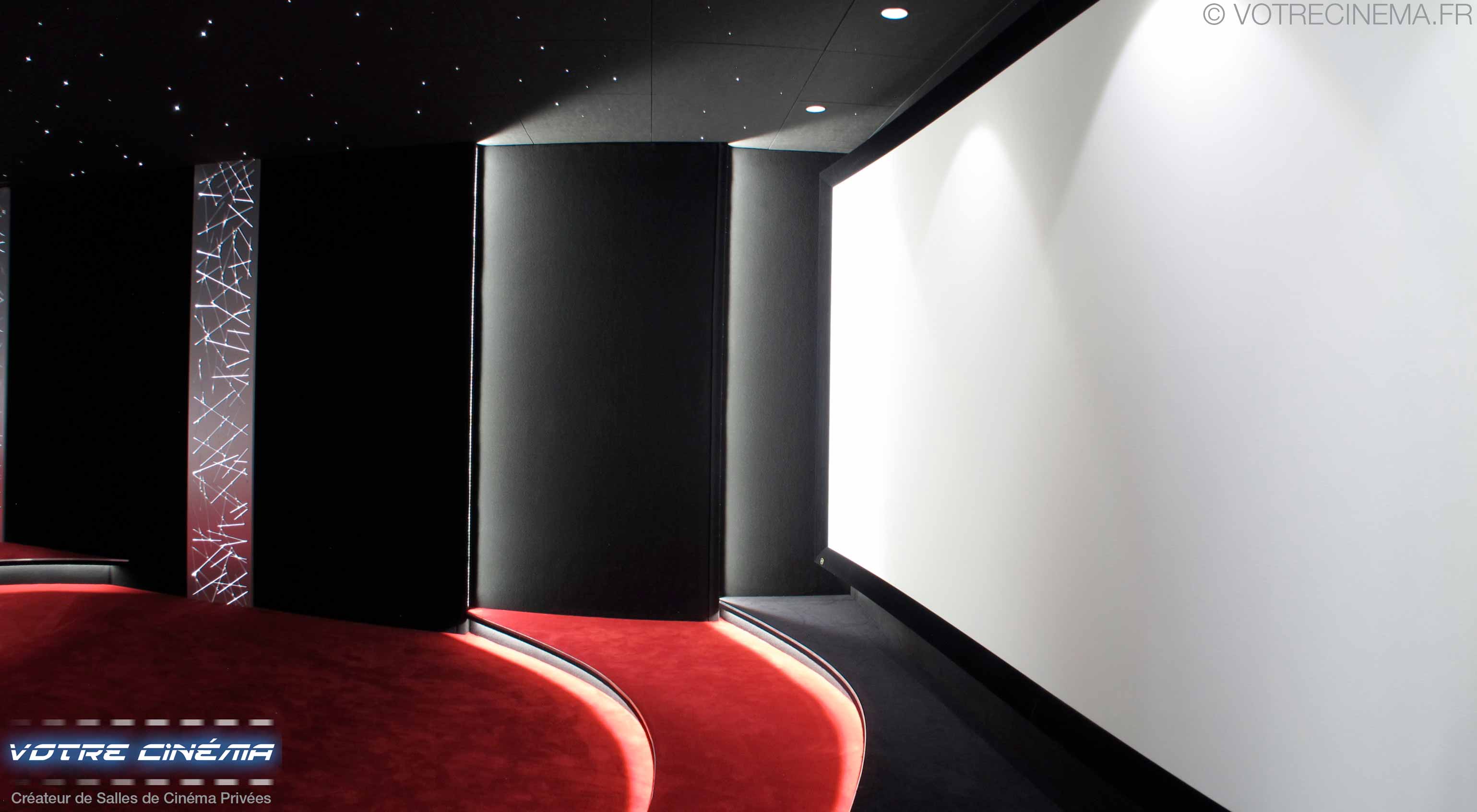 Ecran toile 4K salle cinéma privée Montpellier