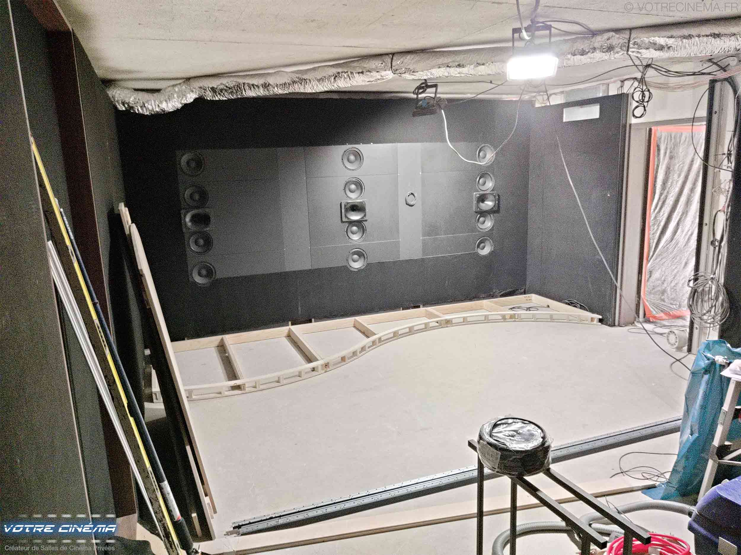 Mur biosonic salle home cinéma