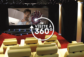 visite virtuelle à 360° home cinéma privé